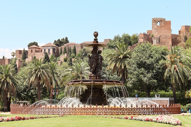 Voet van het kasteel van Gibralfaro